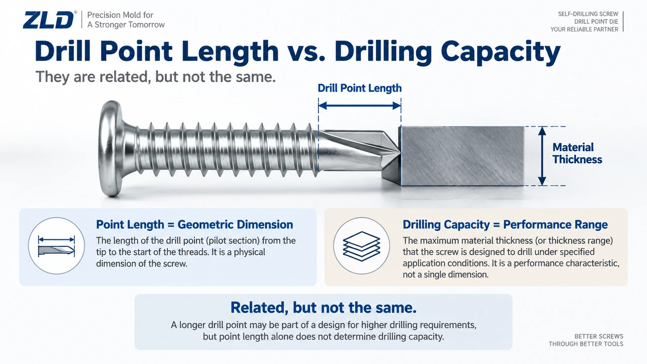 What do “drill-point length” and “drilling capacity” mean?